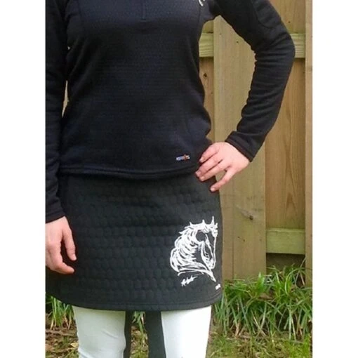 Animals To Wear Women's "Looking Back" On Kerrits Schooling Skirt - Black -Kensington Sales Shop 331385 800 800