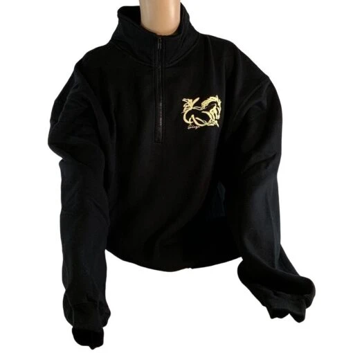 Animals To Wear "Go Baby" 1/4 Zip Sweatshirt - Black -Kensington Sales Shop 331440 800 800