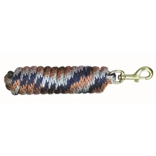 Western Rawhide 10' Poly Lead W/Brass Plated Snap - Navy/Copper/Silver -Kensington Sales Shop 360318 800 800