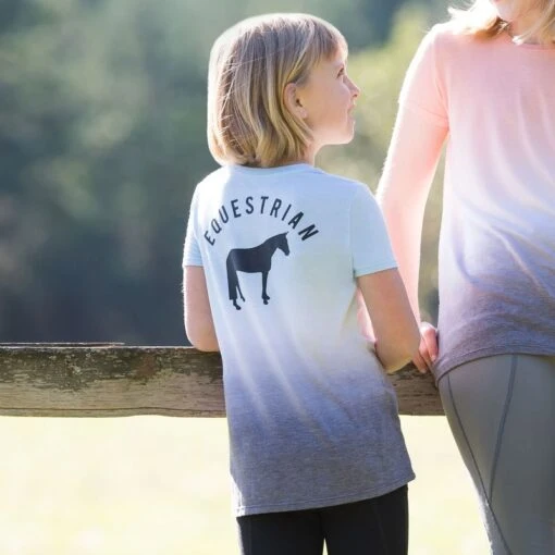 Irideon Kids' Dip Dye Equestrian Swing Tee - Energy Blue -Kensington Sales Shop 396378 800 800