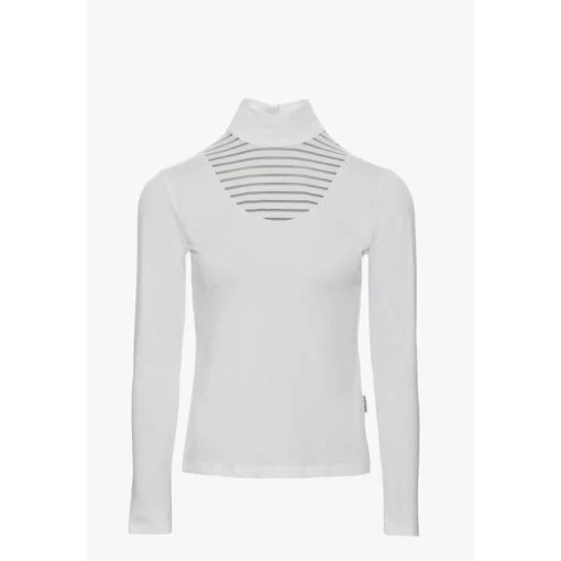 Horseware Women's Lisa Technical Long Sleeve Competition Shirt - White -Kensington Sales Shop 398382 800 800