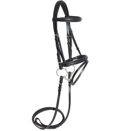 Nunn Finer Charlotte Flash Dressage Bridle - Black -Kensington Sales Shop 405627 800 800