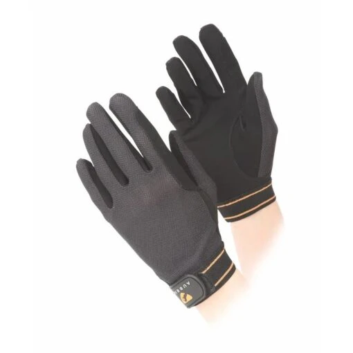 Shires Aubrion Kids' Mesh Riding Gloves - Black -Kensington Sales Shop 411249 800 800