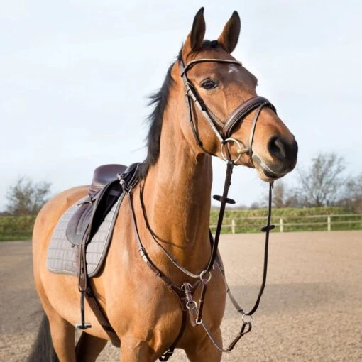 Horze Adjustable Hunting Breastplate - Tan -Kensington Sales Shop 418265 800 800