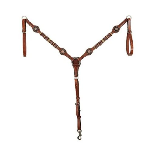 Western Rawhide Red Beads Breastcollar - Chestnut -Kensington Sales Shop 444116 800 800