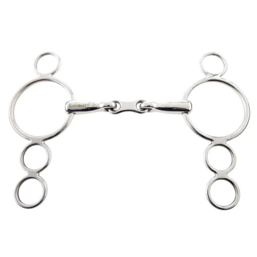 Korsteel Stainless Steel French Link 3 Ring Dutch Gag Bit -Kensington Sales Shop 451813 800 800