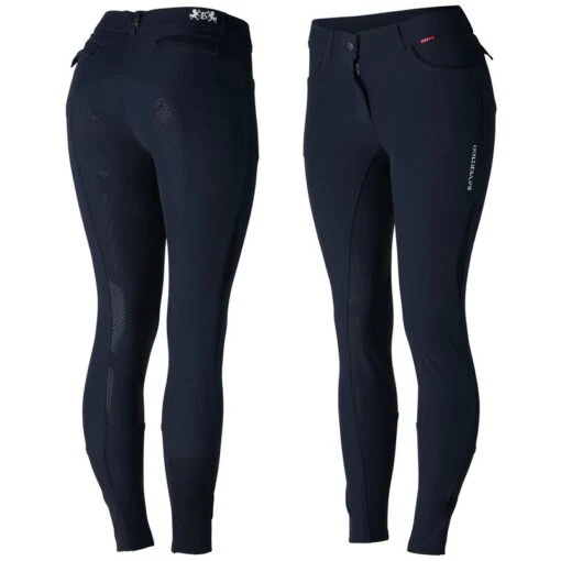 B Vertigo Women's Marla MidRise Silicone Full Seat Breeches - Dark Navy -Kensington Sales Shop 476797 800 800