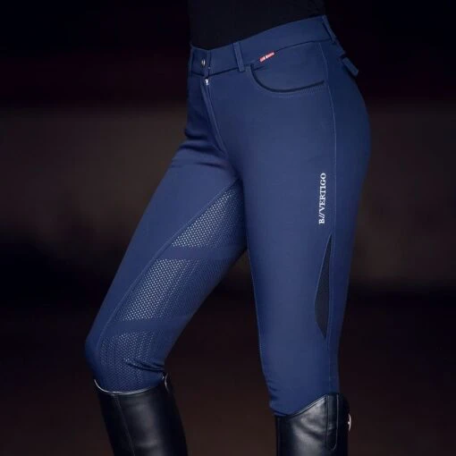 B Vertigo Women's Marla MidRise Silicone Full Seat Breeches - Dark Navy -Kensington Sales Shop 476800 800 800