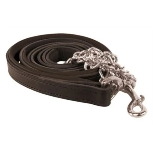 Perri's Padded Leather Lead W/Chain - Black/Black/Stainless -Kensington Sales Shop 500398 800 800