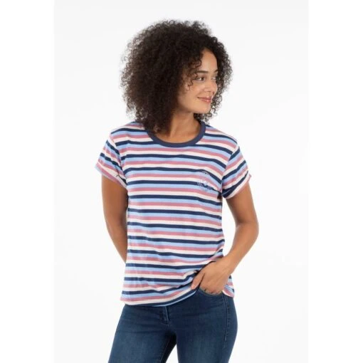 Shires Aubrion Women's Croxley Tee Shirt - Stripe -Kensington Sales Shop 513189 800 800