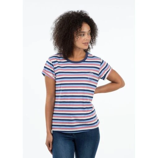 Shires Aubrion Women's Croxley Tee Shirt - Stripe -Kensington Sales Shop 513191 800 800