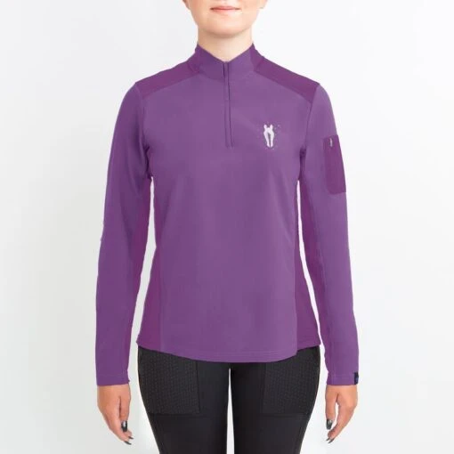 Irideon Women's Luna Coolstretch Long Sleeve Jersey - Purple Hibiscus -Kensington Sales Shop 516510 800 800