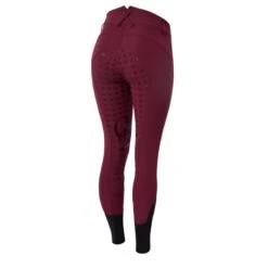 Horze Women's Melody High Waist Micro Silicone Full Seat Breeches - Cordovan Red -Kensington Sales Shop 529889 800 800