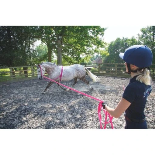 Shires Soft Feel 26ft Lunge Line - Pink -Kensington Sales Shop 553744 800 800