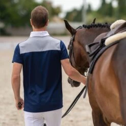 Cavalliera Men's Mosaic Short Sleeve Show Shirt - Navy Blue/Grey/White -Kensington Sales Shop 558853 800 800