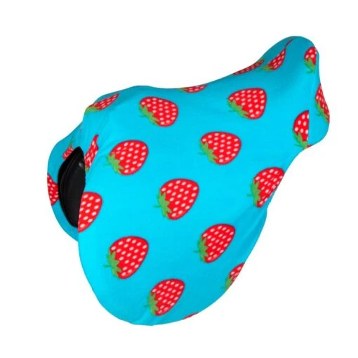 Shires Printed Fleece Saddle Cover - Strawberry -Kensington Sales Shop 563629 800 800