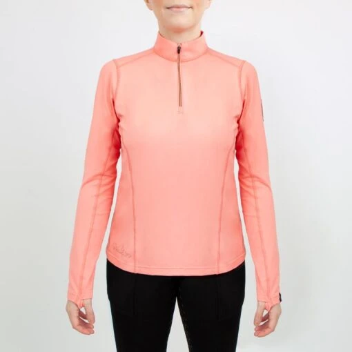 Irideon Women's Thermaluxe 1/4 Zip Top - Salmon -Kensington Sales Shop 572055 800 800