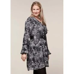 EQL Women's Ecovero Boheme Tunic Dress - Black Patchwork Paisley -Kensington Sales Shop 582616 800 800