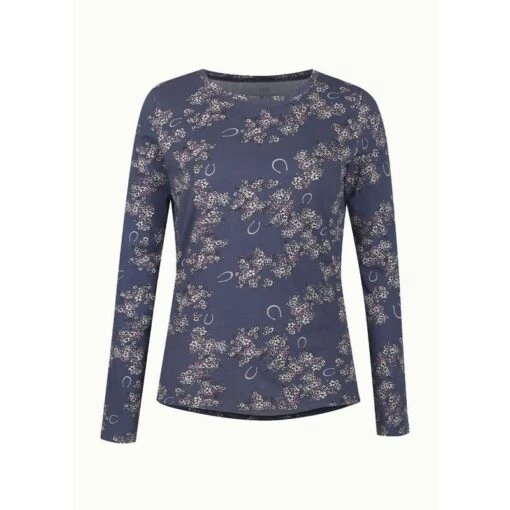 EQL Women's Organic Cotton Printed Long Sleeve Top - Admiral Lucky Floral -Kensington Sales Shop 584600 800 800