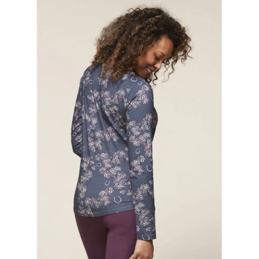 EQL Women's Organic Cotton Printed Long Sleeve Top - Admiral Lucky Floral -Kensington Sales Shop 584602 800 800