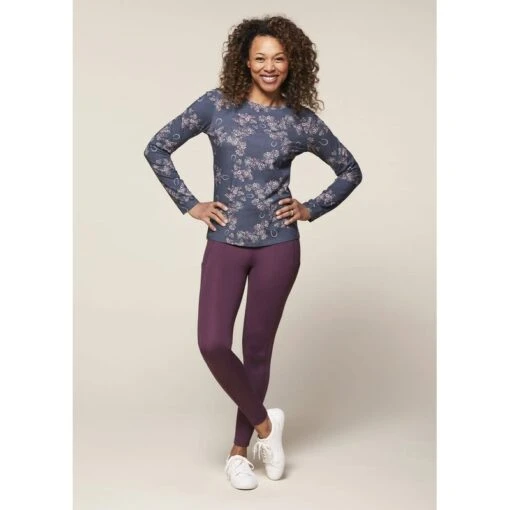 EQL Women's Organic Cotton Printed Long Sleeve Top - Admiral Lucky Floral -Kensington Sales Shop 584604 800 800