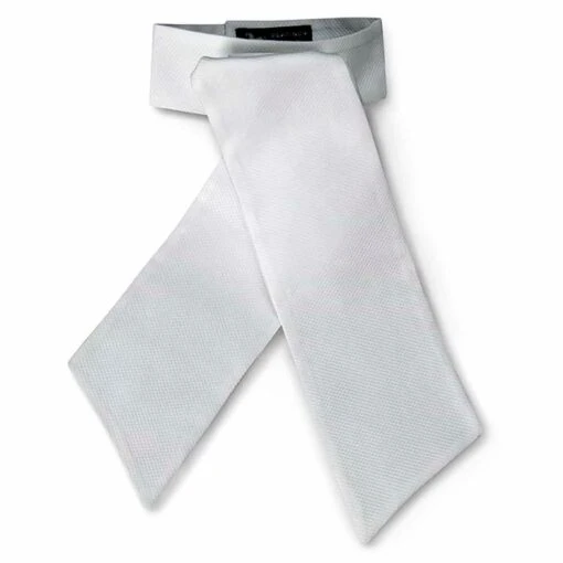 RJ Classics Radnor Traditional Stock Tie - White Cotton Pique -Kensington Sales Shop 588665 800 800