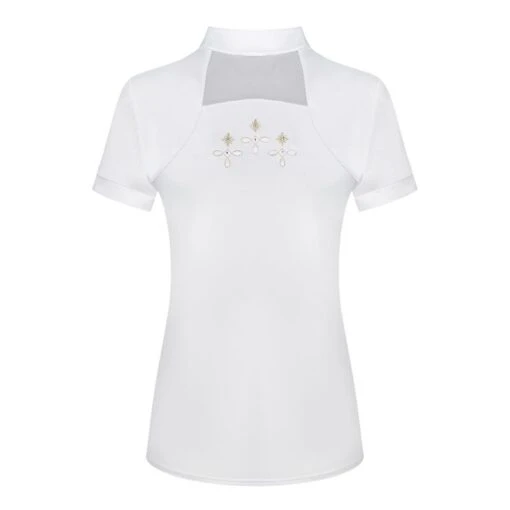 Fair Play Women's Lorella Short Sleeve Competition Shirt - White -Kensington Sales Shop 594420 800 800