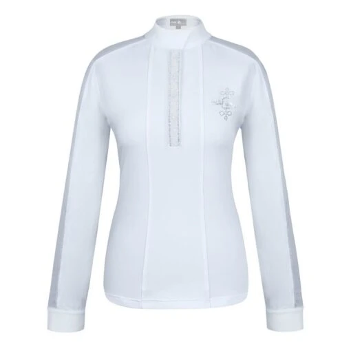 Fair Play Women's Claire Pearl Long Sleeve Competition Shirt - White -Kensington Sales Shop 594709 800 800