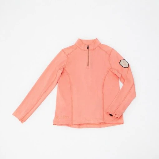 Irideon Kids' Thermaluxe 1/4 Zip Top - Salmon -Kensington Sales Shop 596740 800 800