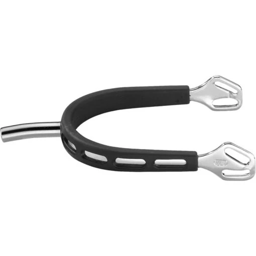 Herm Sprenger 35mm Flat Neck Ultra Fit Extra Grip Spurs - Stainless Steel/Black Grip -Kensington Sales Shop 605194 800 800