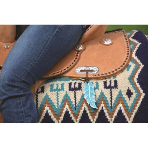 Western Rawhide Painted Feather - Turquoise -Kensington Sales Shop 645628 800 800