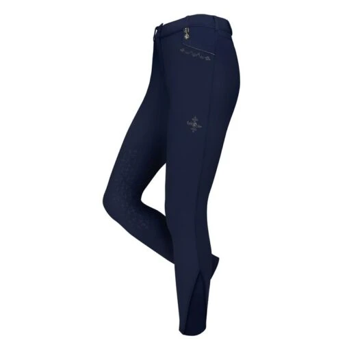 Fair Play Women's Johanna Fleur Knee Patch Breeches - Navy -Kensington Sales Shop 665638 800 800