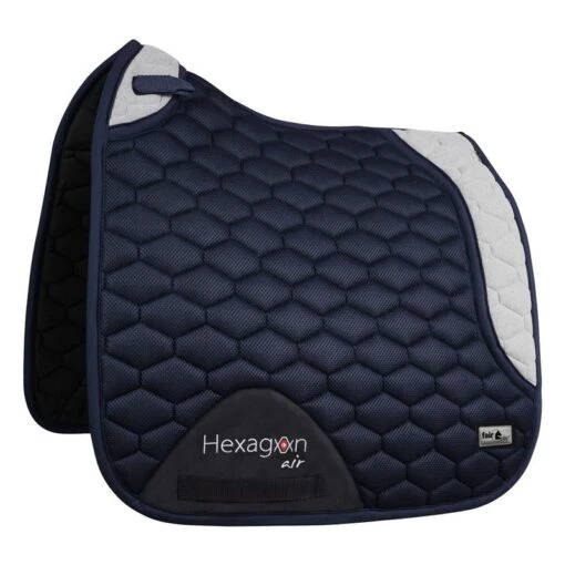 Fair Play Hexagon Air Mesh Dressage Saddle Pad - Navy/Grey -Kensington Sales Shop 680918 800 800