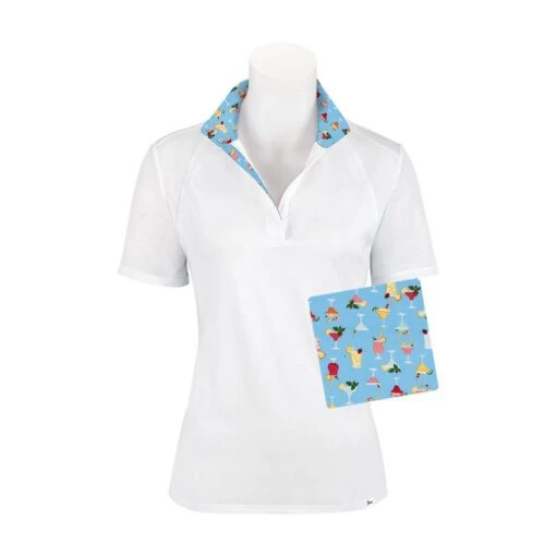 RJ Classics Women's Sadie 37.5 Short Sleeve Show Shirt - White/Summer Cocktails -Kensington Sales Shop 681127 800 800