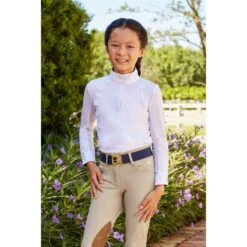 RJ Classics Kids' Maddie Jr 37.5 Show Shirt - White/Green Meadows -Kensington Sales Shop 691405 800 800