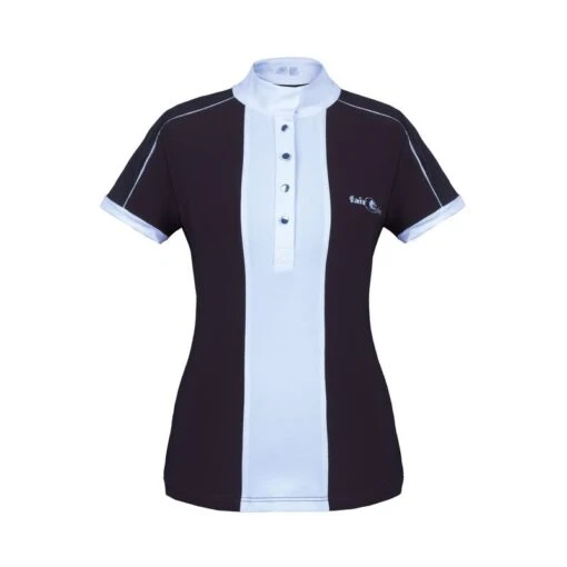 Fair Play Women's Claire Short Sleeve Competition Shirt - Black/White -Kensington Sales Shop 692828 800 800