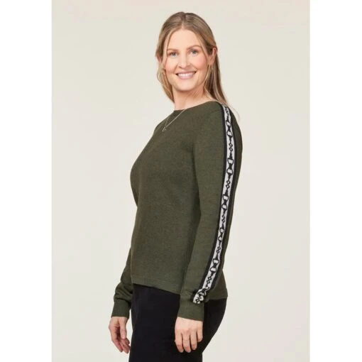 EQL Women's Snaffle Stripe Sweater - Hunter/Navy -Kensington Sales Shop 711438 800 800